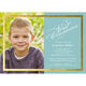 Aqua Gold Foil Frame Photo Communion Invitations Image 3 of 3